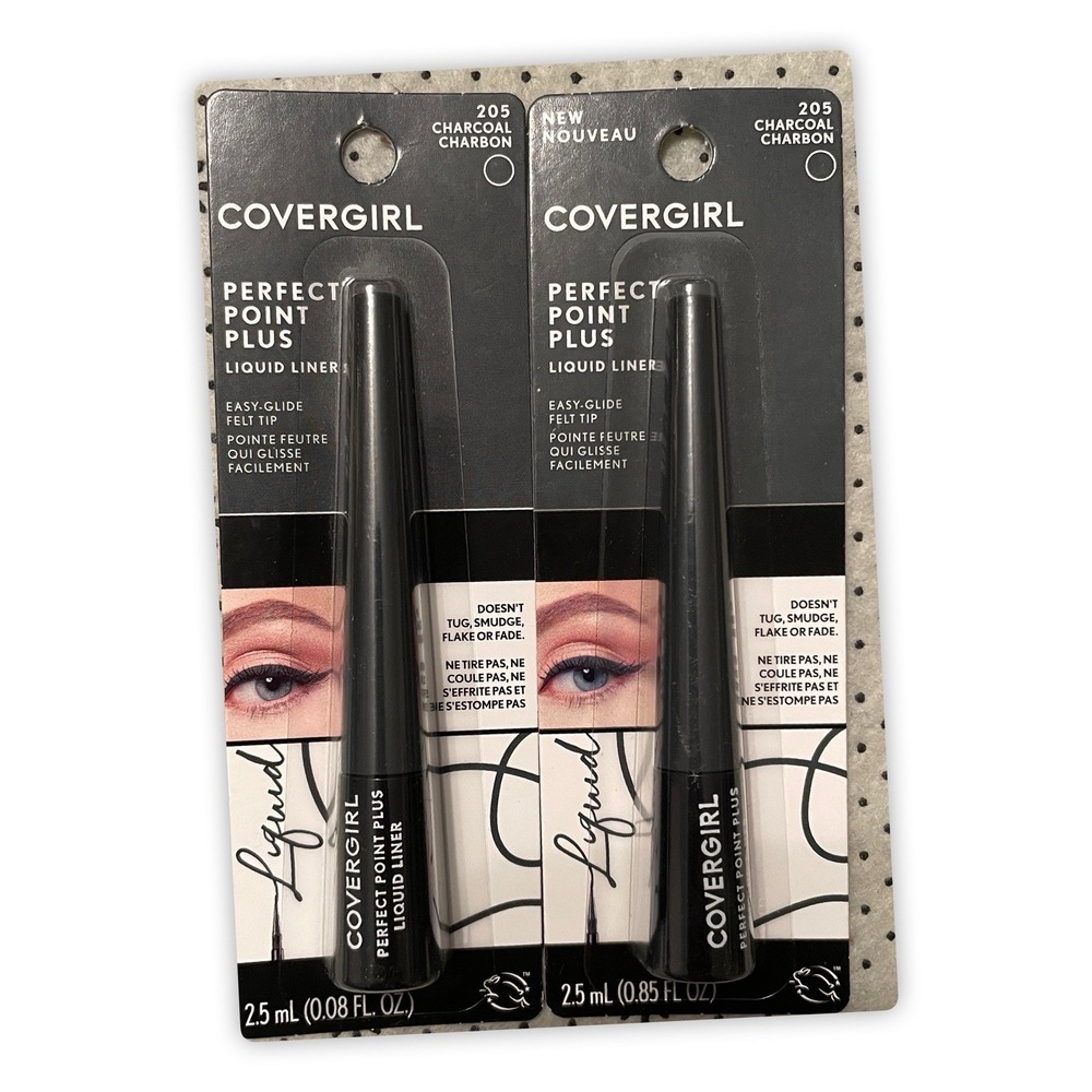 Covergirl Perfect Point Plus Liquid Liner, 205‎ Charcoal, Pack Of 2